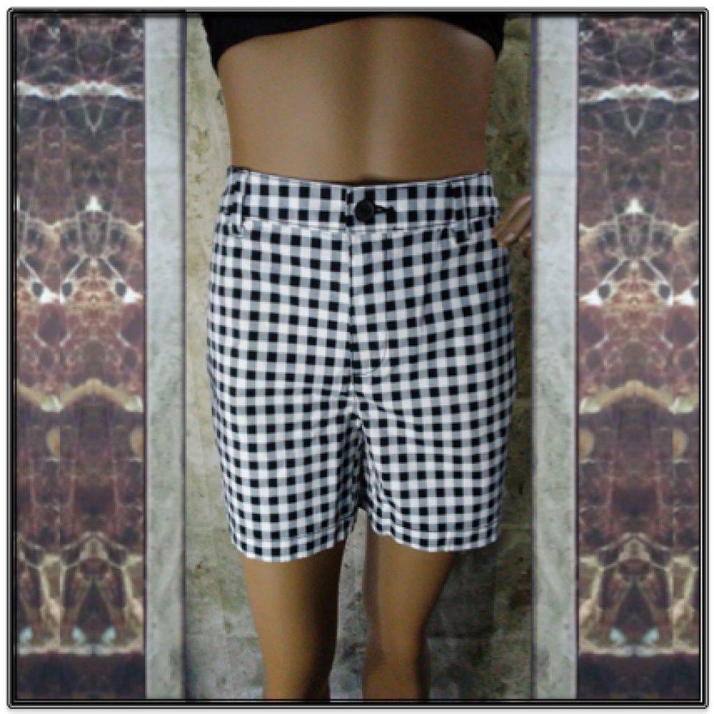 A New Day Women's Gingham High Rise Chino Shorts